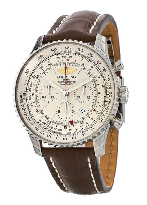 breitling navitimer brown leather|Breitling Navitimer 45mm.